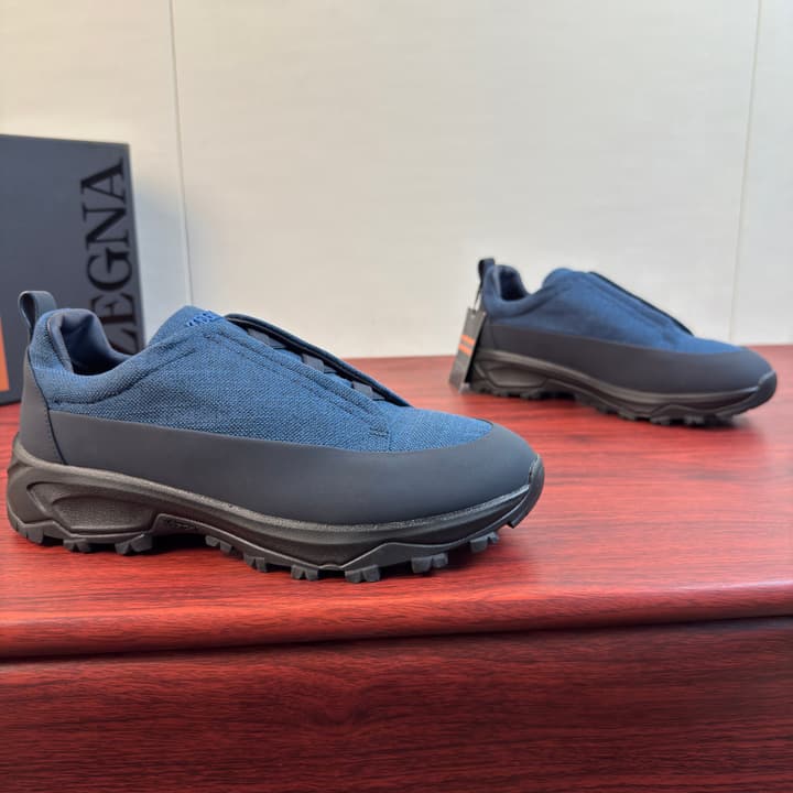 Zegna Triple Stitch Monte Canvas Sneakers