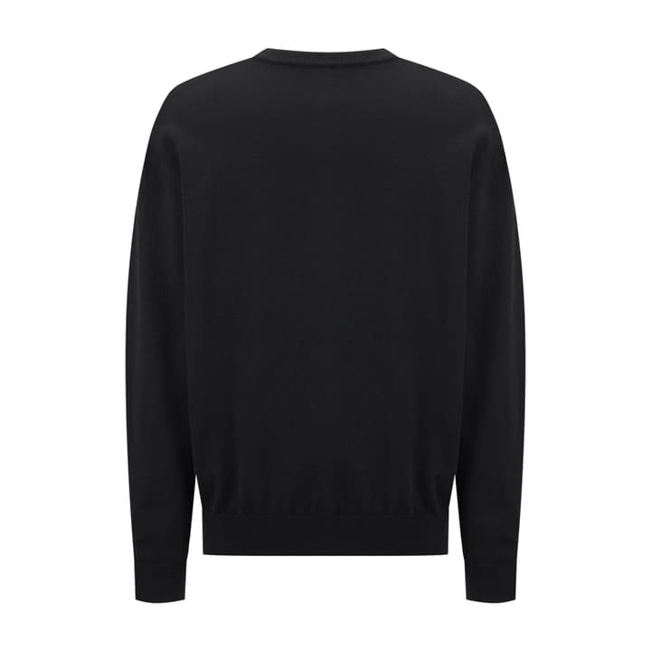 Fendi Double F Hot Stamp Crewneck Sweater in Classic Black