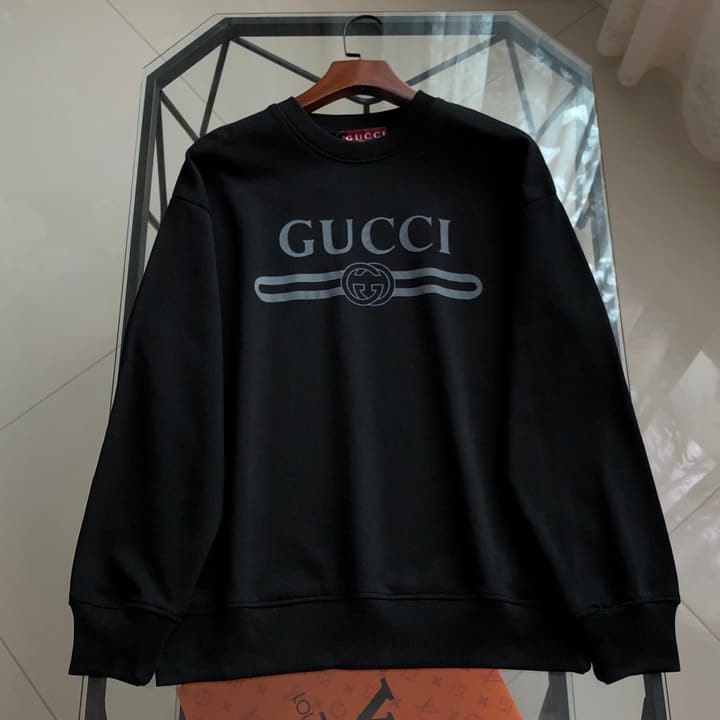 Gucci Classic Logo Crewneck Sweatshirt – 2025FW in Classic Black