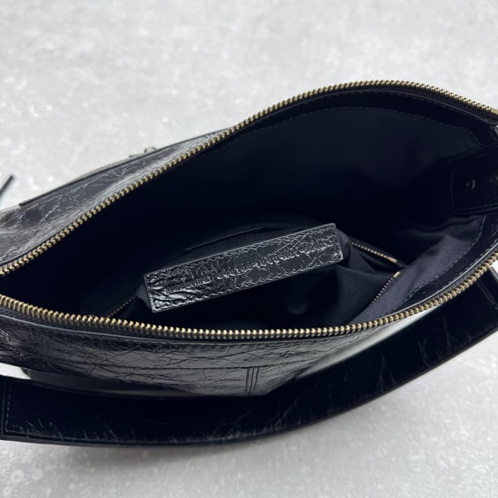 Balenciaga Le City Moto Hobo Bag – 25FW in Oil Wax Black