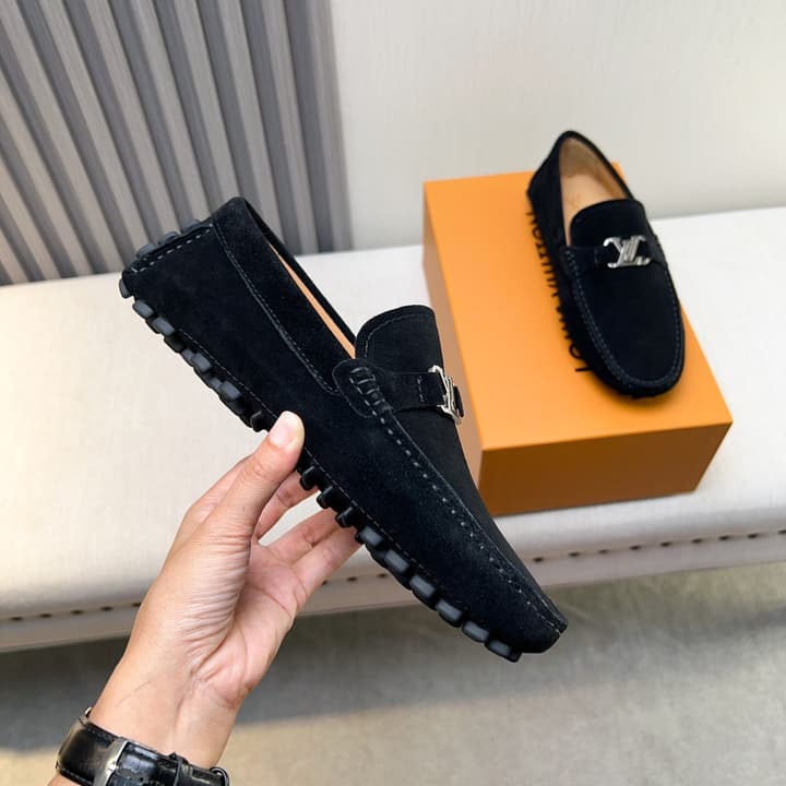 Louis Vuitton Monte Carlo Moccasin Loafers in Black Smooth Leather
