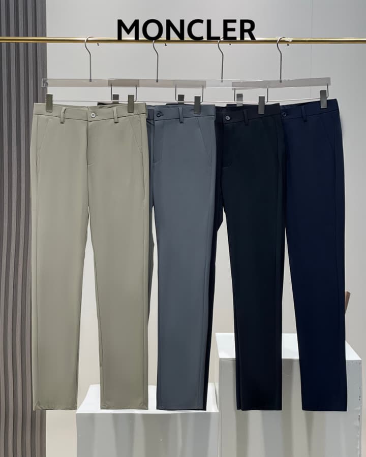 Moncler Men's Ice Silk Business Pants – 2025 Collection in Black