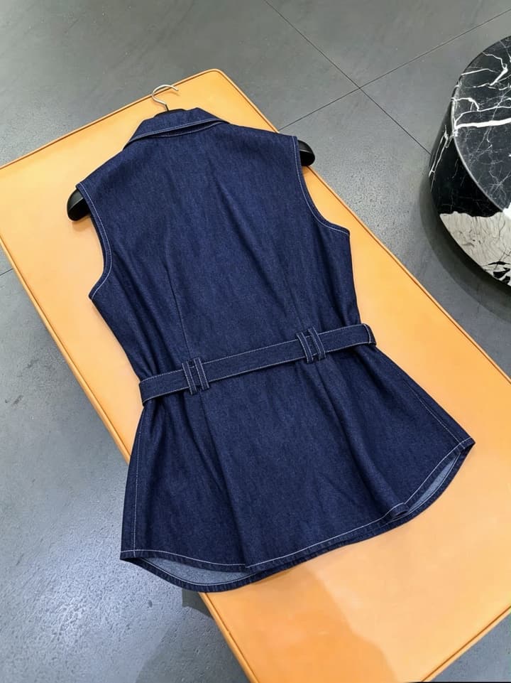 Celine Denim Matching Set in Royal Blue