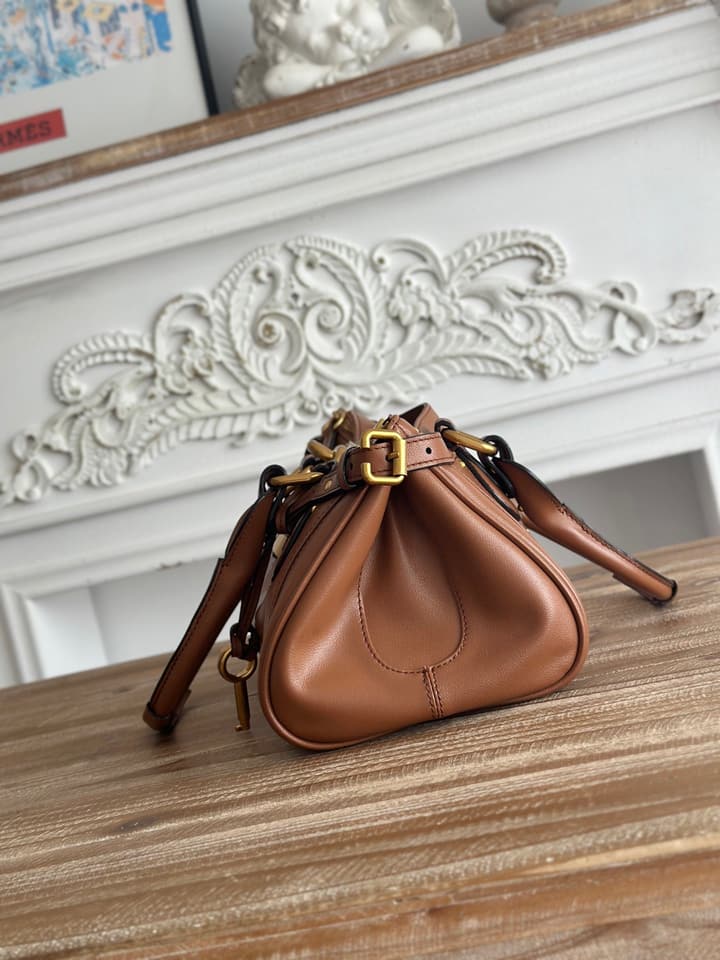 Chloé Paddington Padlock Satchel in Burgundy Leather