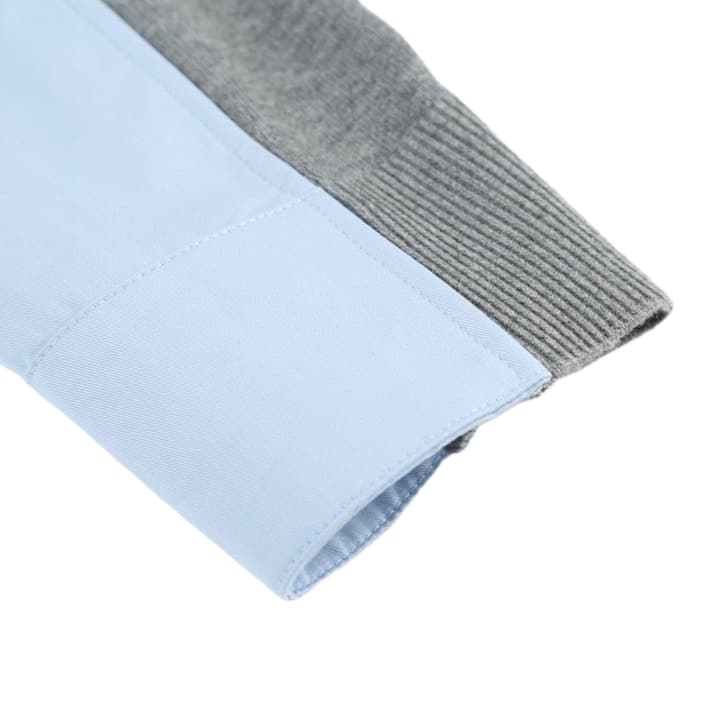 Loewe Knit Patchwork Long-Sleeve Shirt in Blue