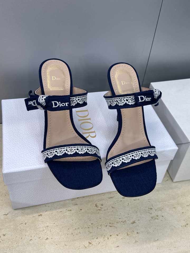 Dior J'Adior Dentelle Jelly Bow Heels – 2026 Early Spring Collection in Black