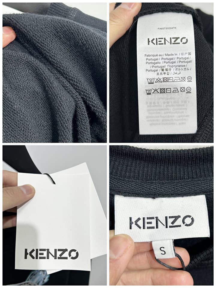 Kenzo Unisex Tiger Embroidered Sweatshirt in Black