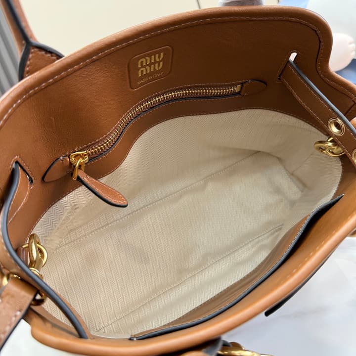 Miu Miu Aventure Leather Shoulder Bag
