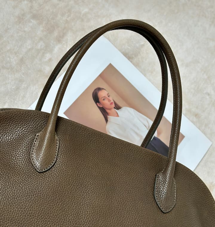 The Row Agnes 15 Leather Bowling Bag
