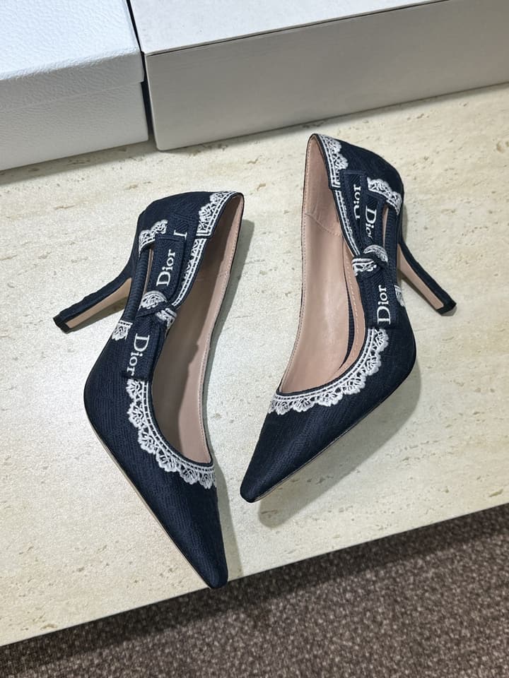 Dior J'Adior Dentelle Jelly Bow Pumps – 2026 Early Spring Collection in Black 6.5cm Heel