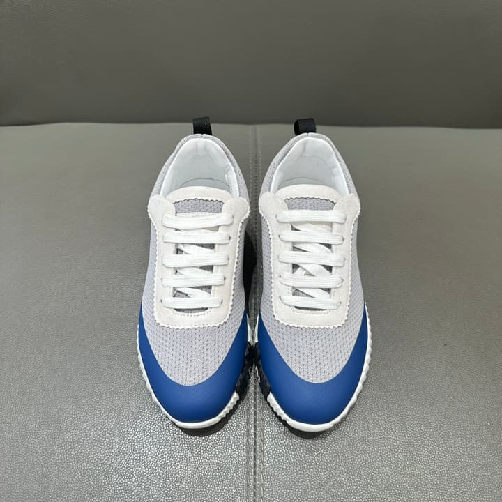 Hermès Bouncing Tech Mesh Sneakers in Black And White