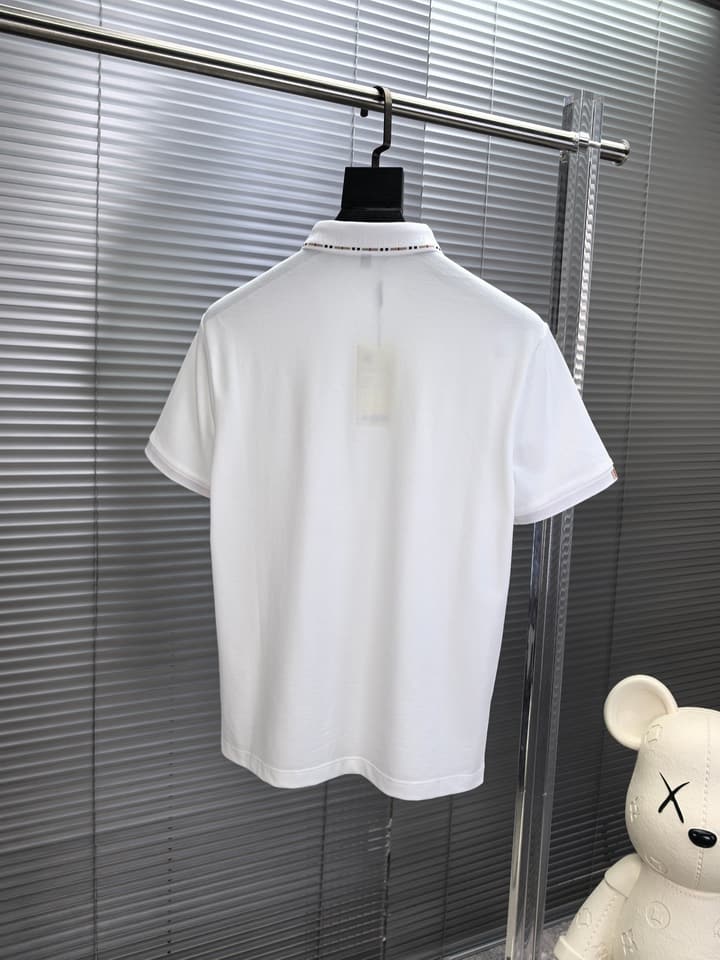 Burberry Embroidered Logo Piqué Cotton Polo Shirt – 2026SS in Dark Grey