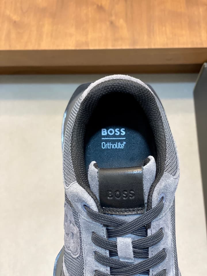 Boss Menswear Suede and Mesh Sneakers