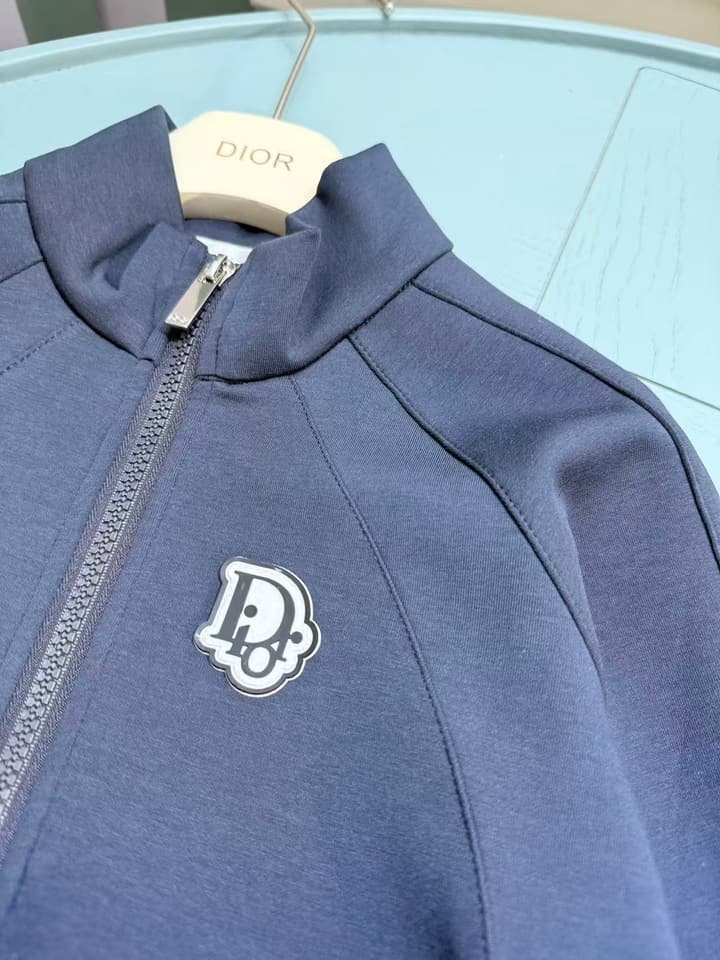 Dior Kids Stand-Collar Sweatshirt and Pants Set – Kids Collection – 25FW in Deep Navy Set