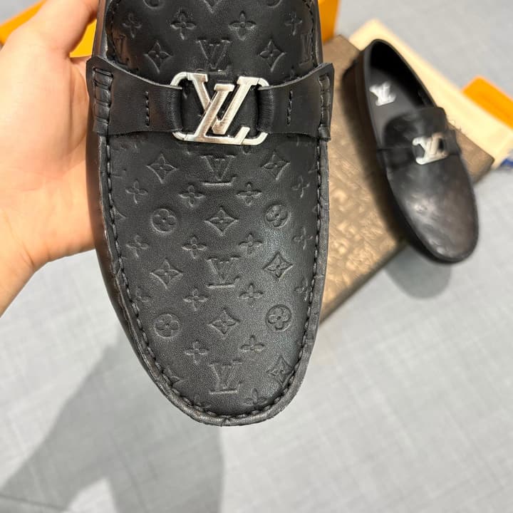 Louis Vuitton Men's Driving Shoes in Dark Blue