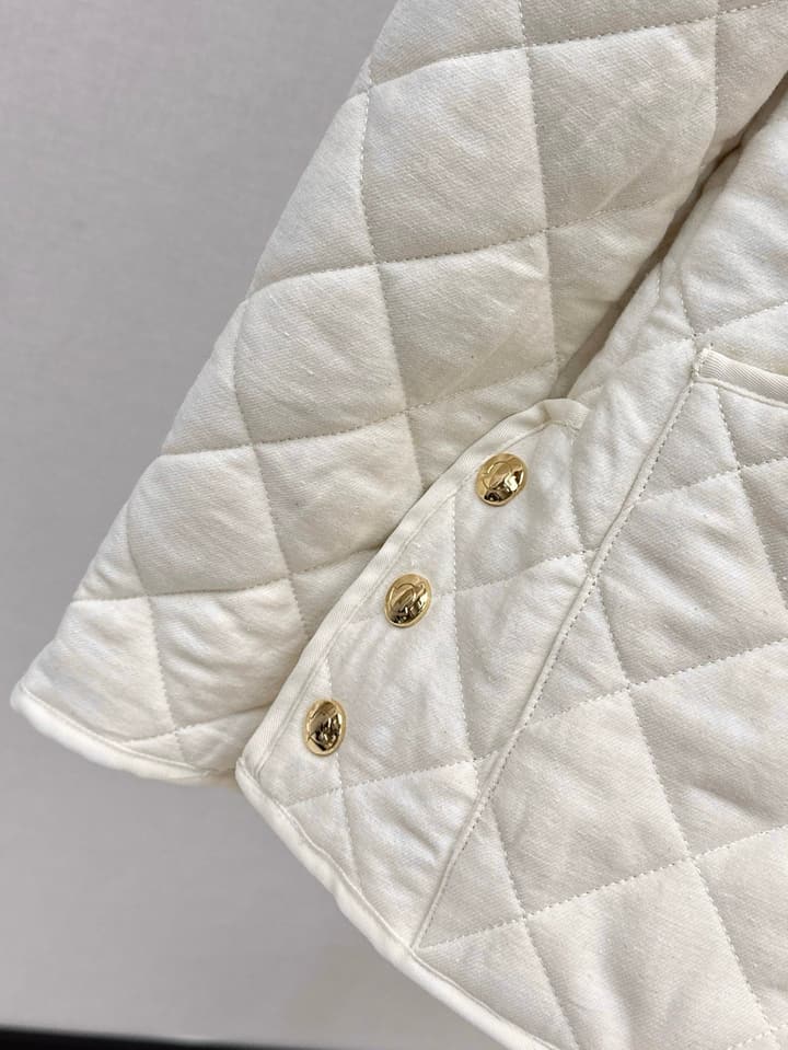 Moncler Quilted Padded Slim-Fit Jacket in Khaki