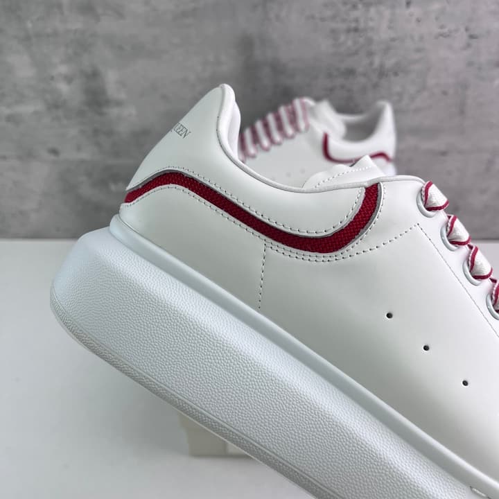 Alexander McQueen Oversized Platform Sneakers in All White Textured