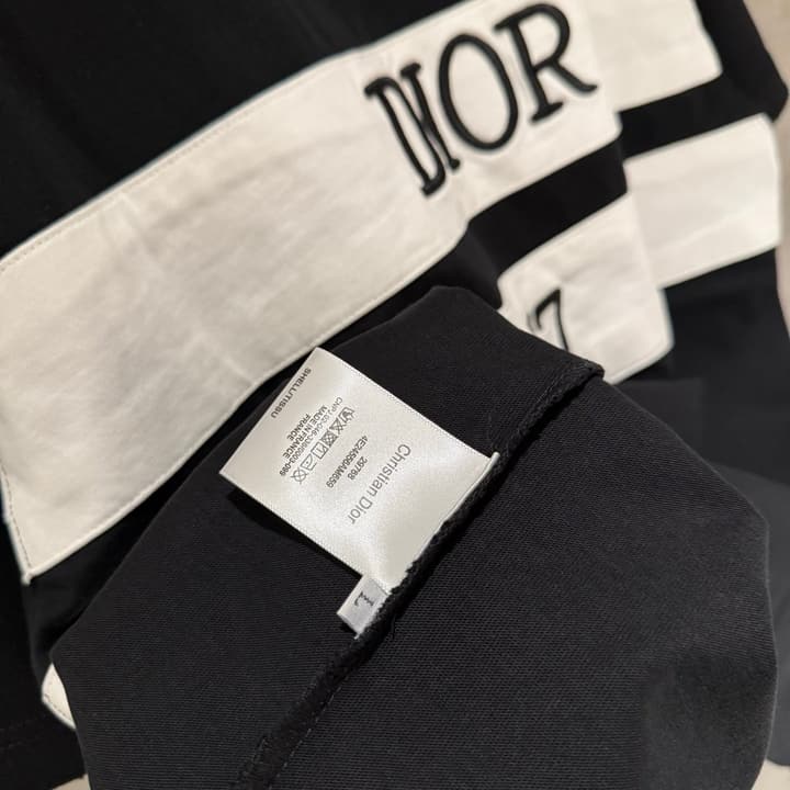 Dior Patch Embroidered Heavyweight T-Shirt in Black