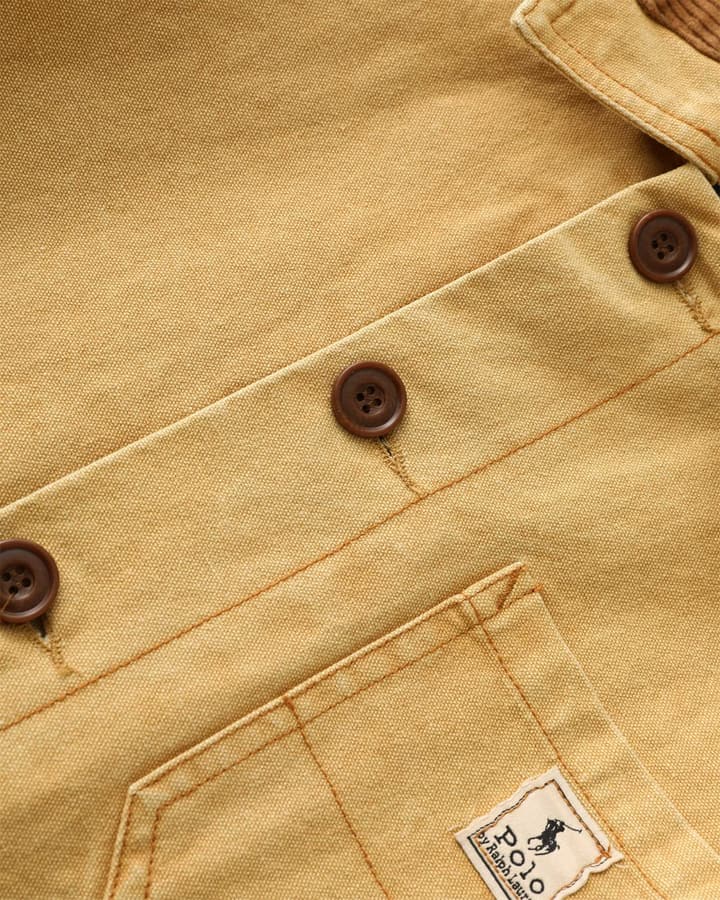 Ralph Lauren Barn Washed Distressed Jacket – 2025 Spring New in Classic Mustard Tan