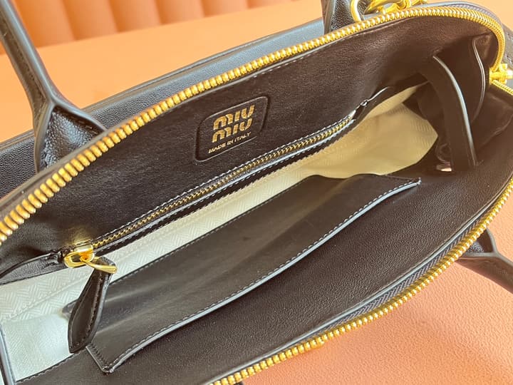 Miu Miu Aventure Nappa Leather Bowling Bag