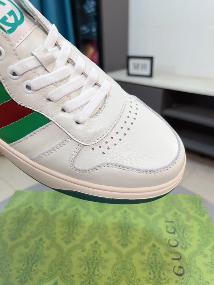 Gucci New Season Casual Fashion Sneakers in Black With Web Stripe