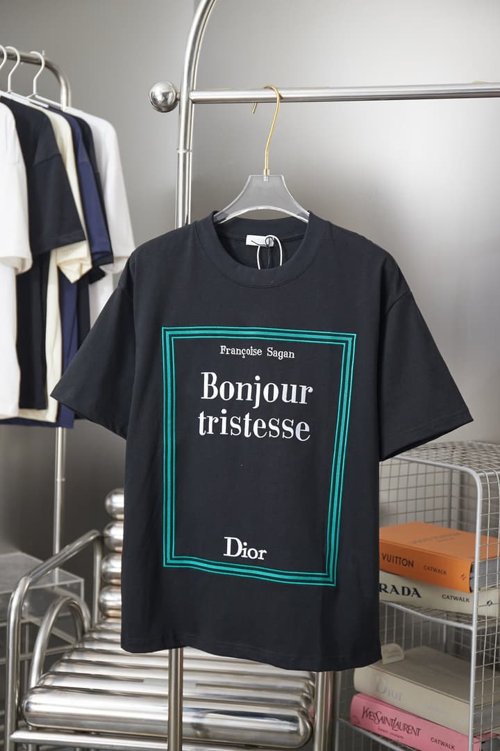 Dior Logo Embroidered T-Shirt – 26SS Early Spring Collection in Black