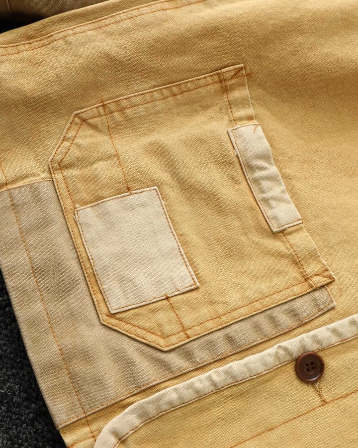 Ralph Lauren Barn Washed Distressed Jacket – 2025 Spring New in Classic Mustard Tan