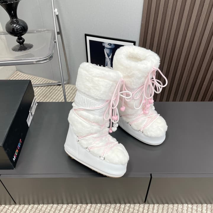 Moon Boot Furry Snow Boots – 2024FW in High