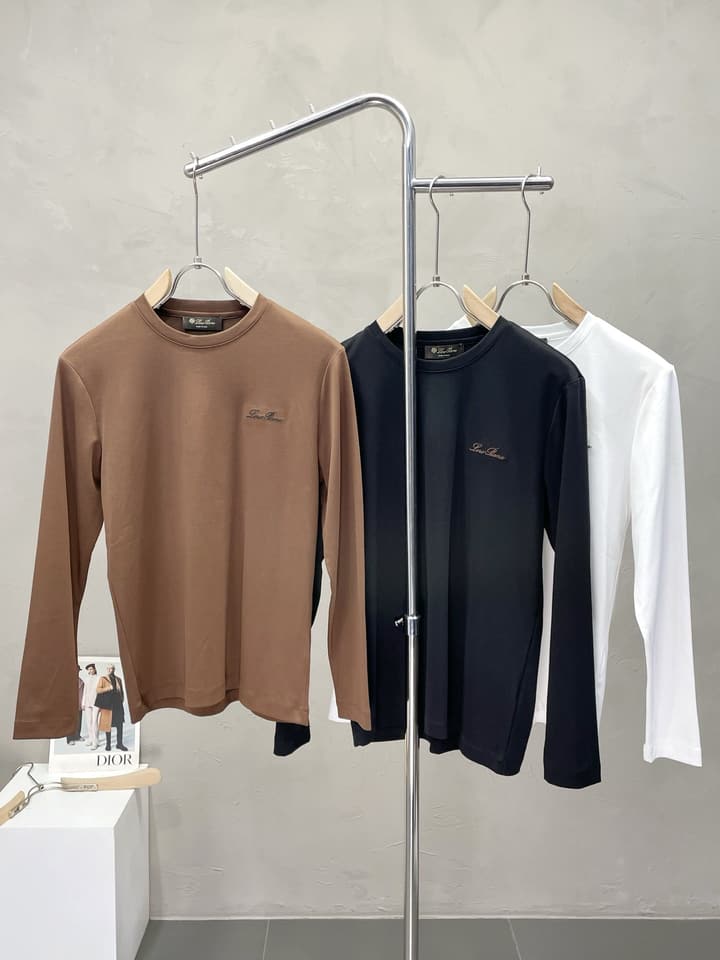 Loro Piana Men's Casual Long Sleeve Shirt in Camel Brown