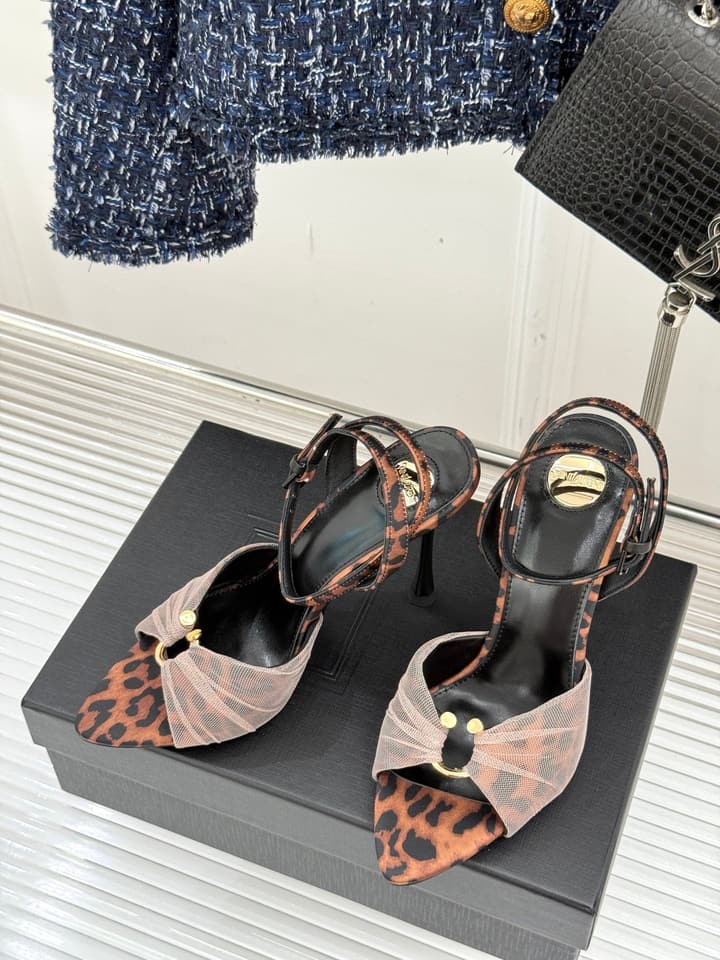 Saint Laurent High-Heel Sandals – 25SS in Black Suede