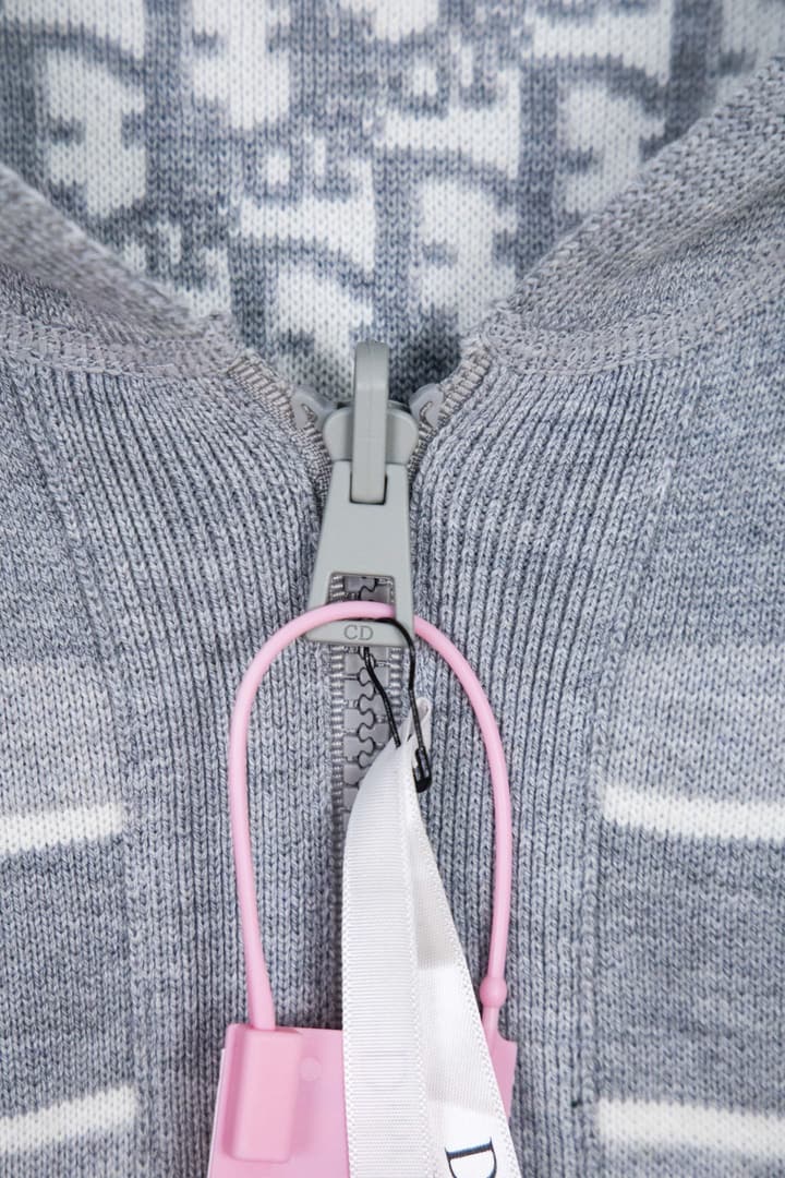 Dior Monogram Jacquard Zip Cardigan – 24SS in Light Grey Monogram