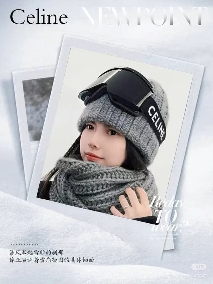 Celine Ski Goggles in Black Frame With Black Strap