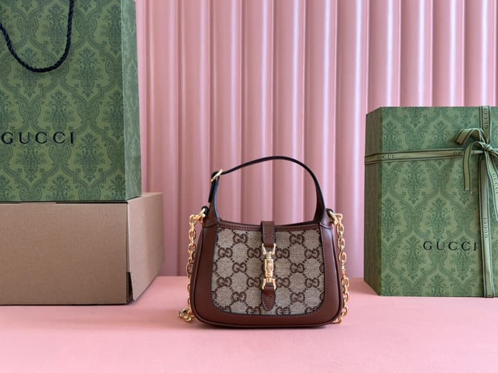 Gucci Jackie 1961 Lizard Rhinestone Tote Bag