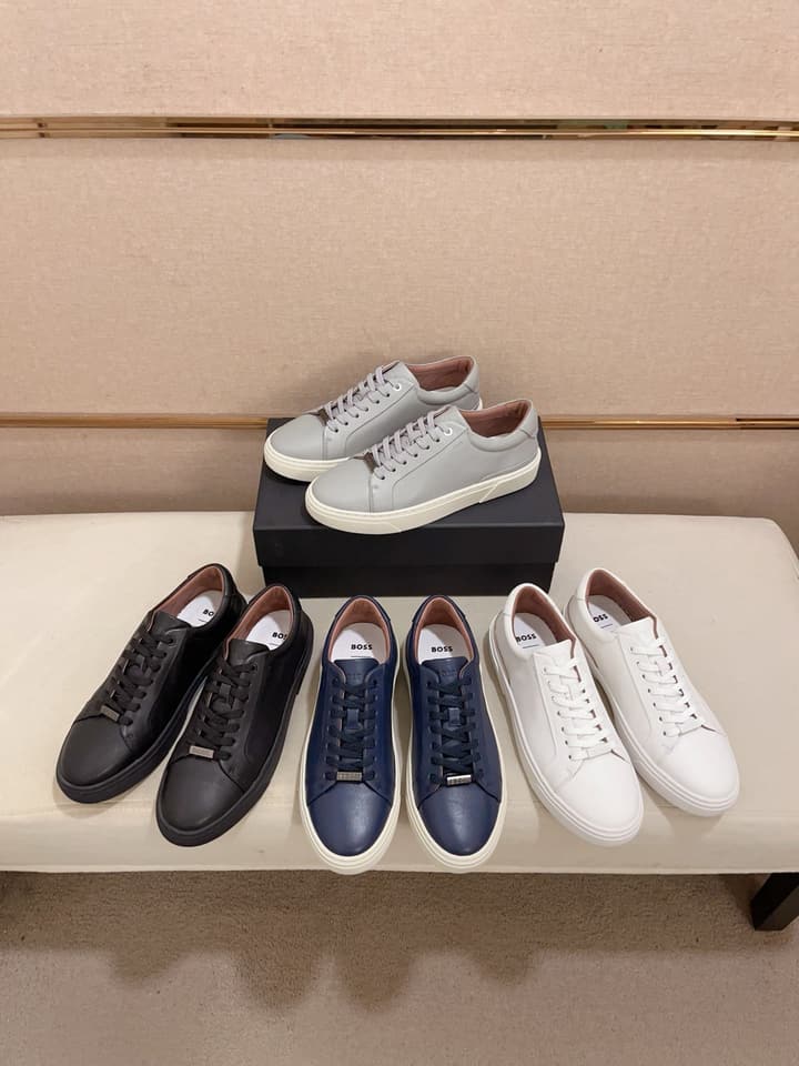 Boss Premium Casual Men's Sneakers in Black Monochromatic
