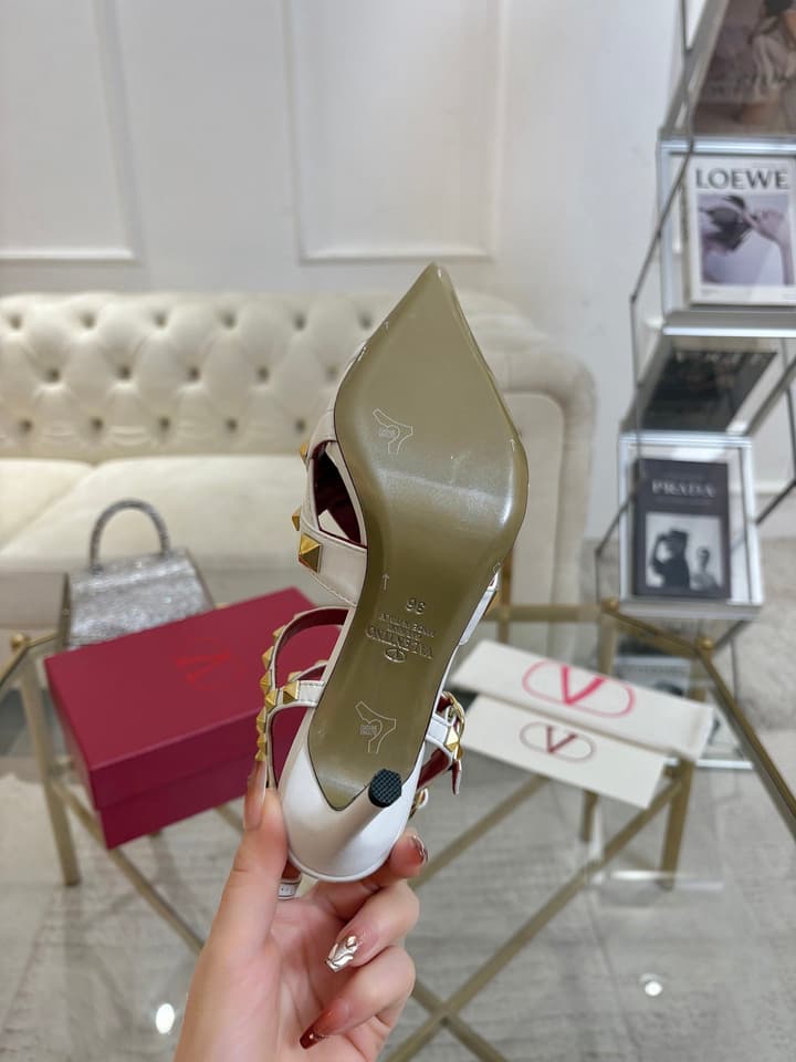 Valentino Studded Cut-Out High-Heeled Sandals – 26SS in Pink