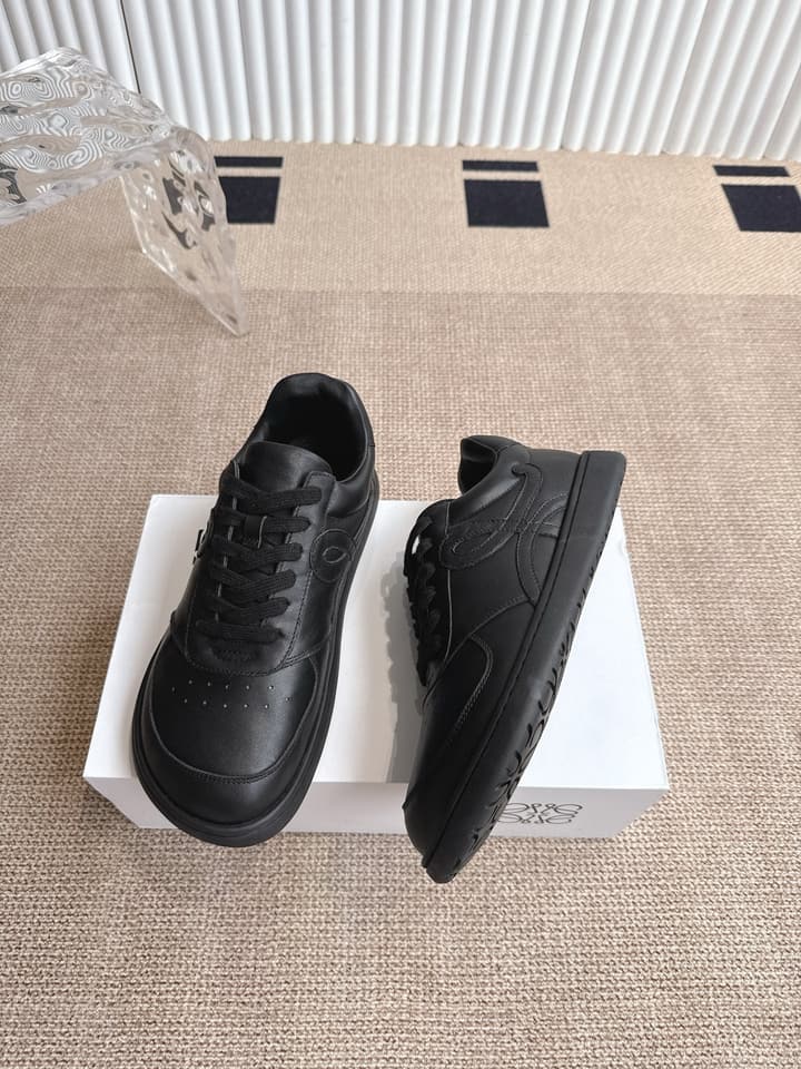 Loewe Spliced Minimalist Sneakers in Black