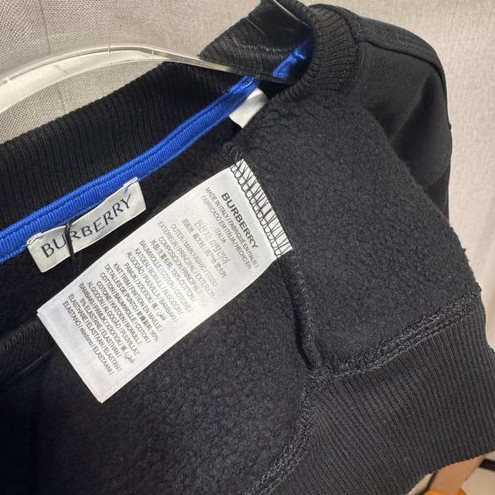 Burberry Patch Equestrian Knight Pullover Sweatshirt – 24FW in Classic Black