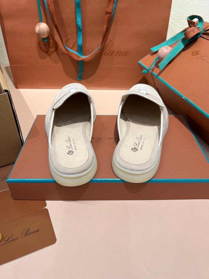 Loro Piana Women's Mules in Aqua Blue Suede