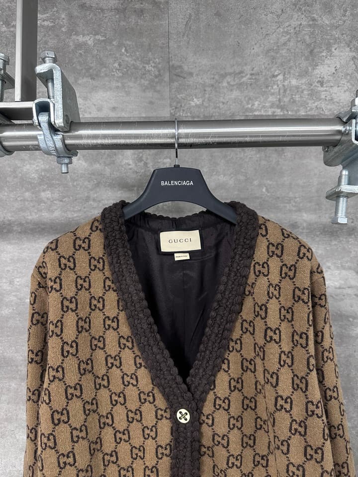 Gucci GG Logo Wool Cardigan – 25SS