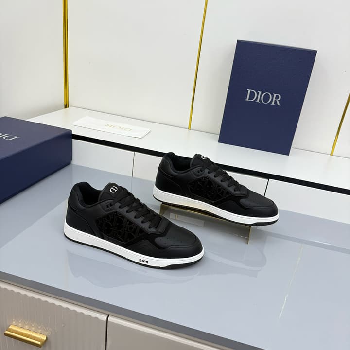 Dior Casual Calfskin Ankle Boots in Black With White Sole