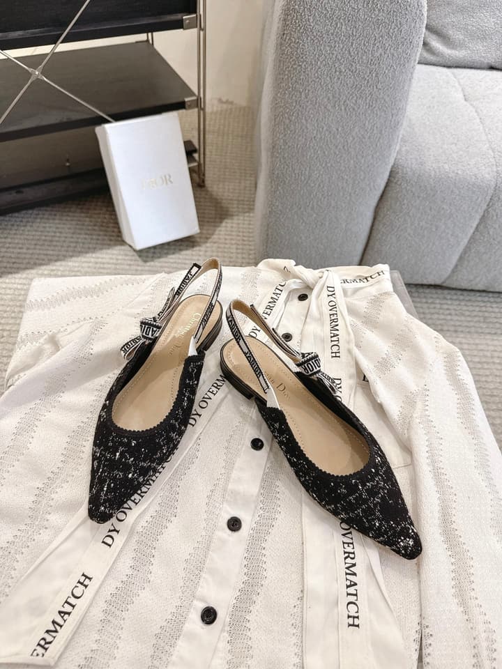 Dior J'Adior Embroidered Kitten Heel Sandals in Defined Black Oblique