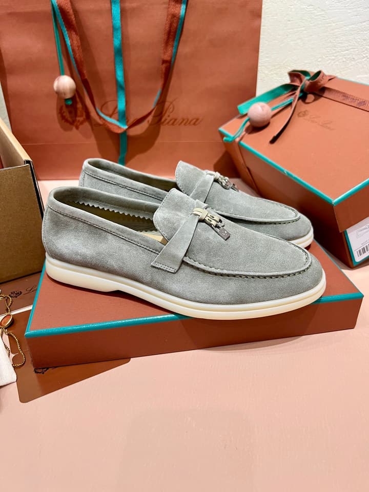 Loro Piana My Charms Classic Loafers in Nude