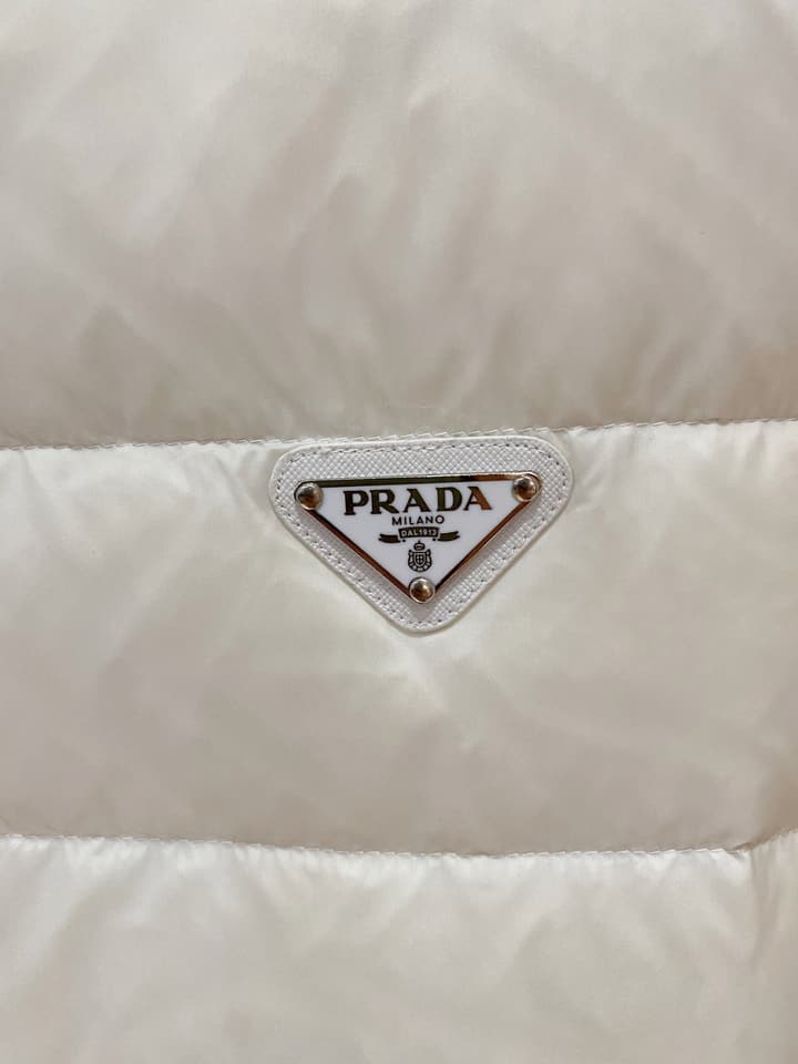 Prada Spliced Knit Down Jacket – FW2024 in Black Knit Down Jacket