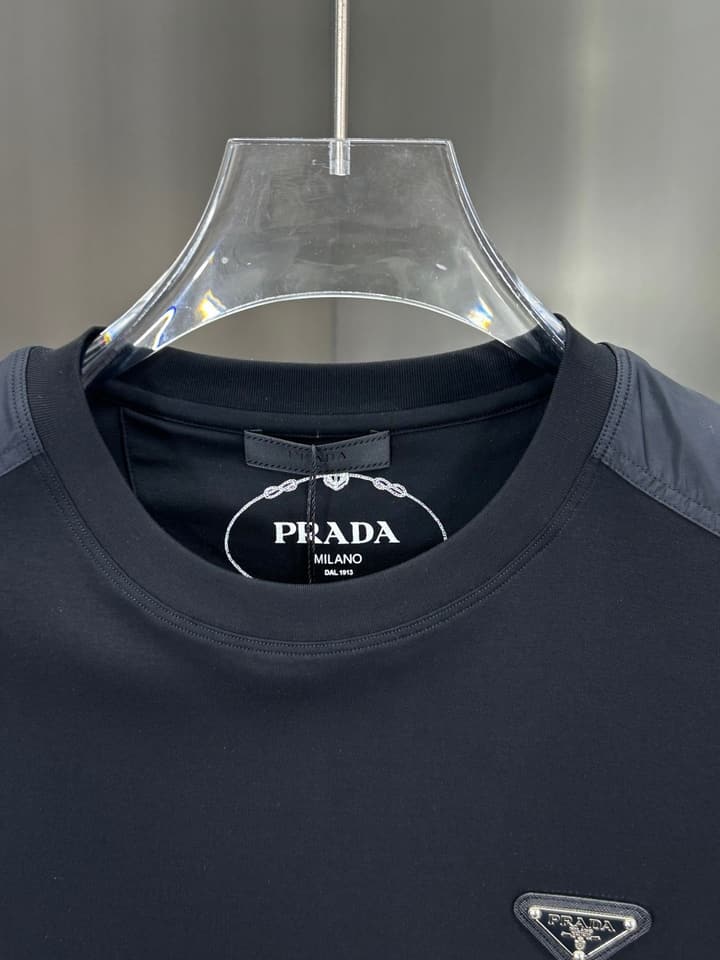 Prada 3D Logo High-Count Cotton T-Shirt – 2026SS in Classic Black
