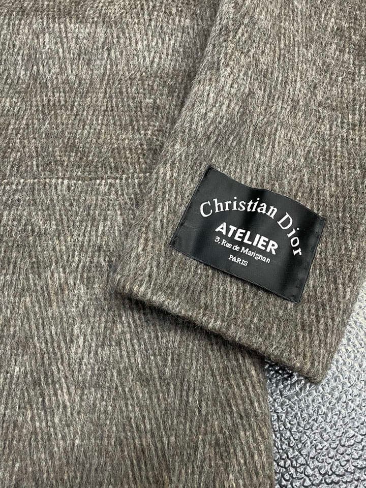 Dior Men's Wool Double-Sided Short Coat in Dark Brown Wool Coat