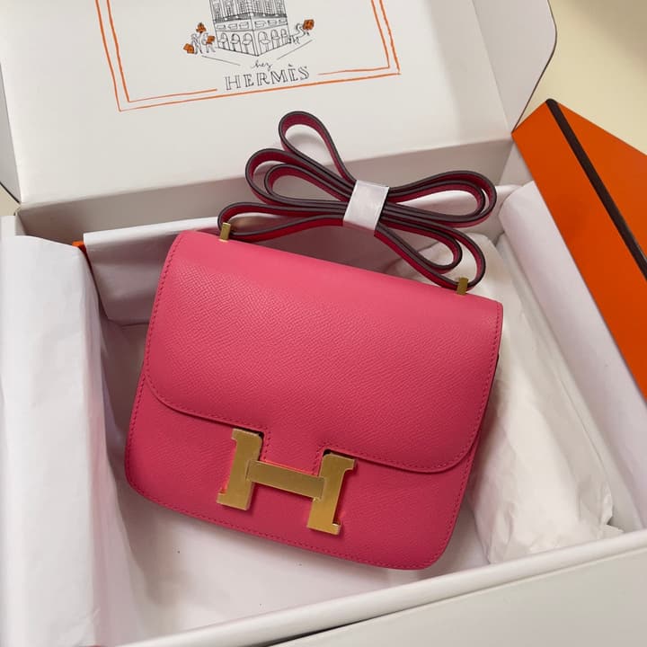 Hermès Constance Bag in Pink With Gold Hardware