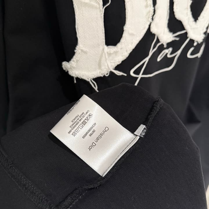 Dior Patchwork Embroidered Short-Sleeve T-Shirt in Black