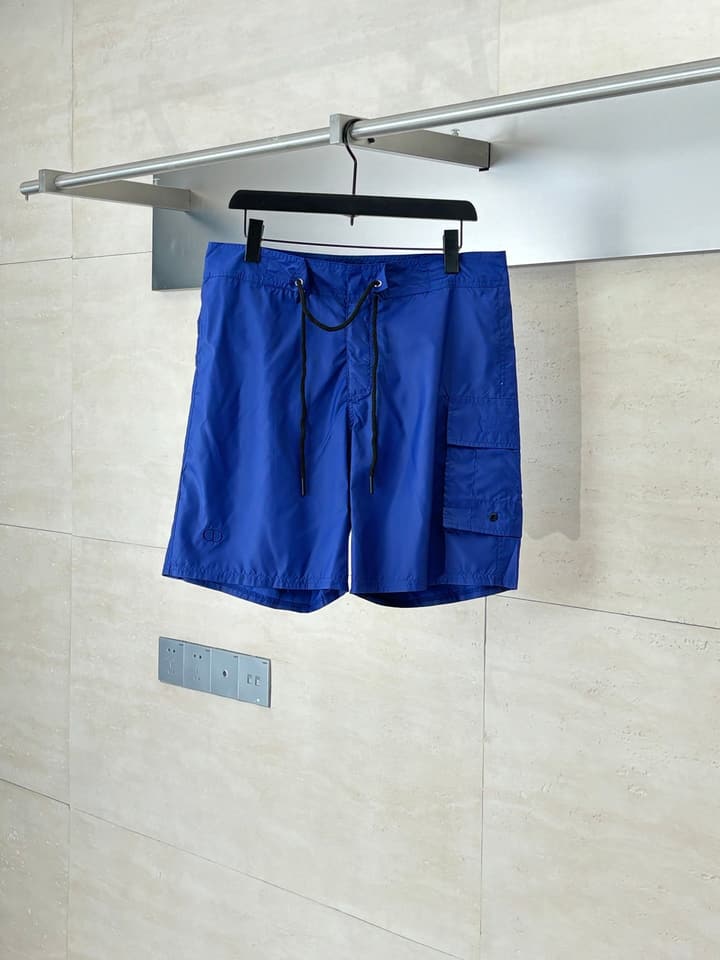 Dior CD Logo Embroidered Swim Trunks – Spring/Summer Collection in Royal Blue
