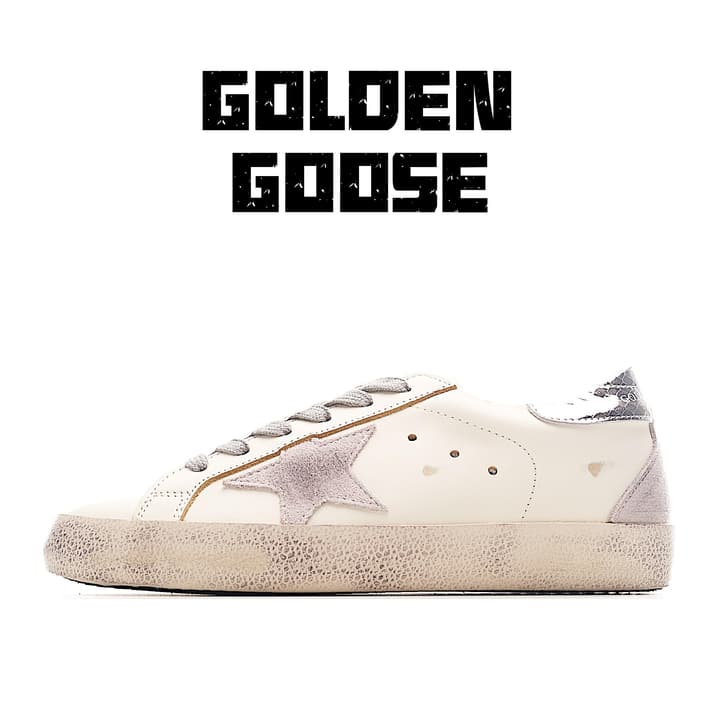 Golden Goose Super Star Sneakers – 2023 Collection in Bright Metallic Outline Star