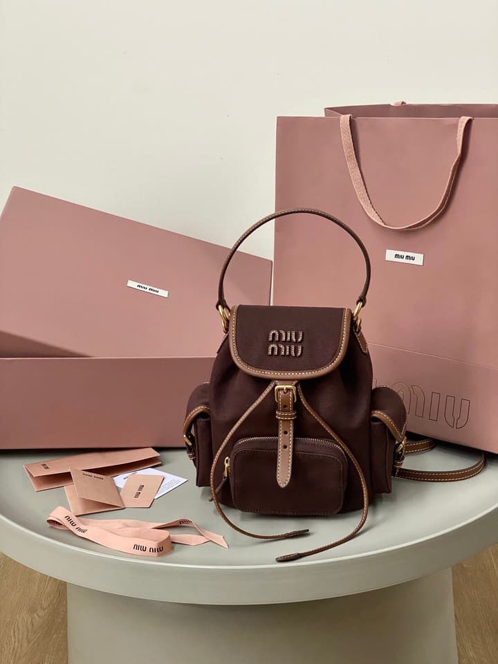 Miu Miu Canvas Backpack